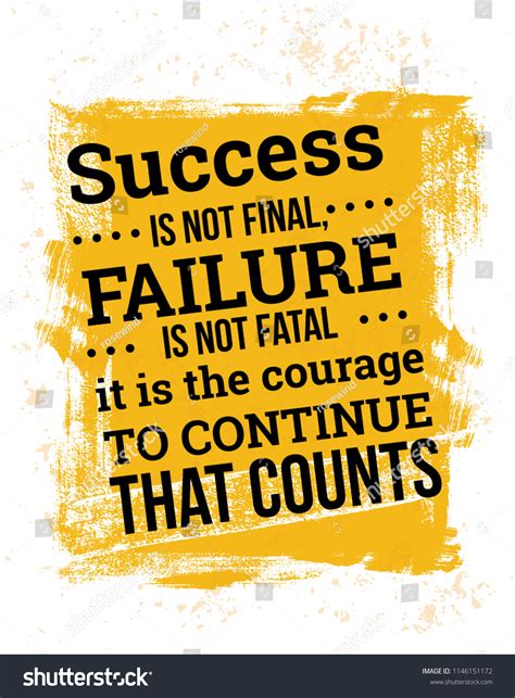 Success Not Final Failure Not Fatal Stock Vector Royalty Free 1146151172 Shutterstock