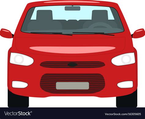 Cartoon Red Car Front View Royalty Free Vector Image