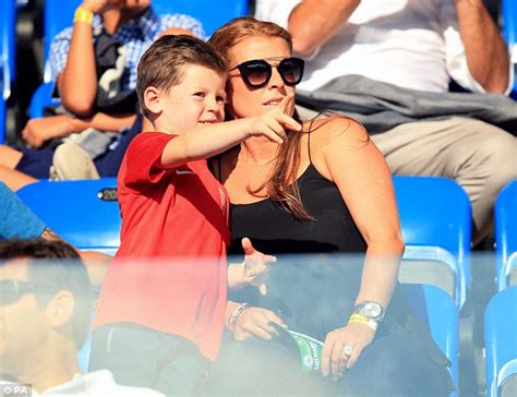 coleen rooney with son kai watching wayne rooney play for england in san marino daily mail online