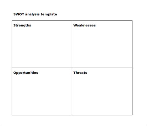 Doc18683123 Word Swot Template 40 Free Swot Analysis Templates In Word Demplates 80 More