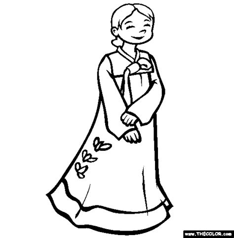 Click the girl in hanbok coloring pages to view printable version or color it online (compatible with ipad and android tablets). Free Online Coloring Pages - TheColor