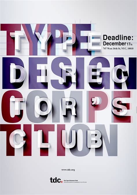 Tdc Type Design Competition Poster On Behance