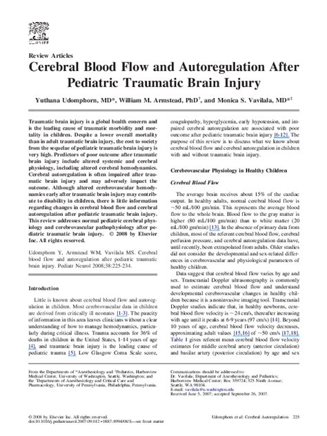 Pdf Cerebral Blood Flow And Autoregulation After Pediatric Traumatic