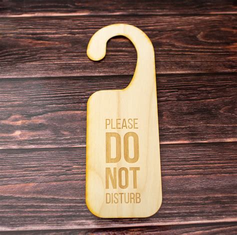 Do Not Disturb Hotel Door Sign Ply Wood Laser Cut Influent Uk
