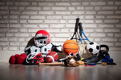 Sports Equipment On Floor Stock Photo Download Image Now Istock