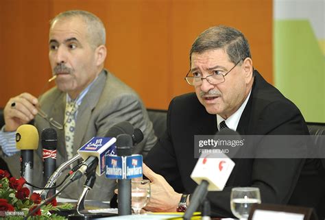 tunisian minister of interior habib essid and lazhar akremi newly news photo getty images