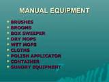 Cleaning Equipment Of Housekeeping Department