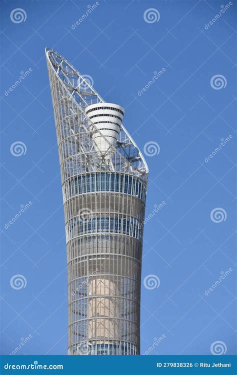 Aspire Tower Also Known As The Torch In Doha Qatar Editorial Photo