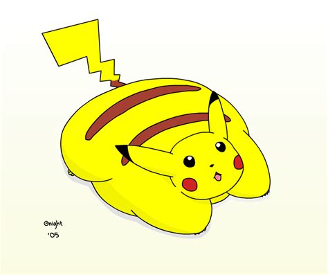 Fat Pikachu By Gnight On Deviantart