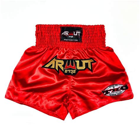 Arwut Muay Thai Shorts Bs1 Red Arwut Fight Gear