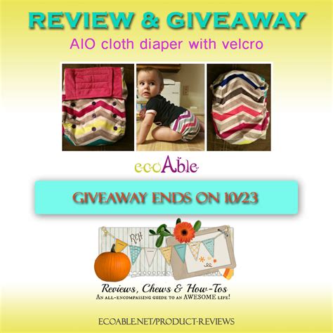 Review And Giveaway Velcro Aio Cloth Diaper Hosted By Reviews Chews