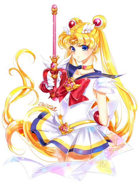Tsukino Usagi Sailor Moon And Super Sailor Moon Bishoujo Senshi Sailor Moon Drawn By