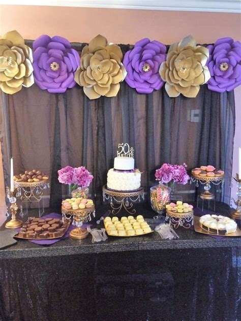 Gold Purple And Black Birthday Party Ideas Photo 7 Of 24 Birthday