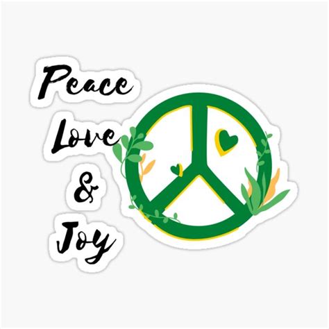 Peace Love And Joy Sticker For Sale By Sajeevcpillai Redbubble