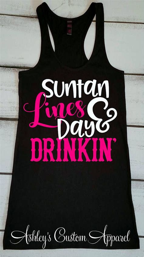 Beach Vacation Sun Tan Lines And Day Drinking Shirt Summer Etsy