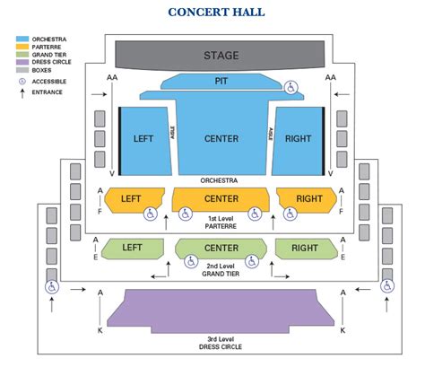 Seating Charts Ferguson Center For The Arts