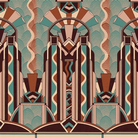London Art Deco Jungle Wallpaper