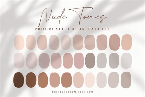 Procreate Color Palette Nude Tones Afbeelding Door Point Creative