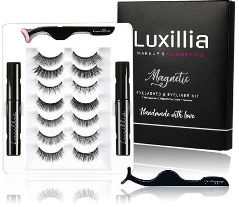 buy luxillia magnetic eyelashes with eyeliner most natural looking magnetic lashes kit with