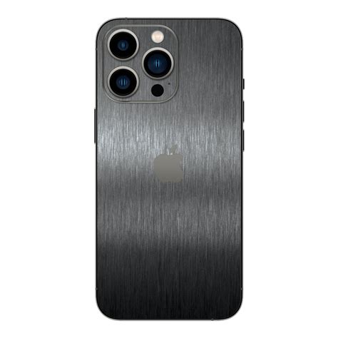 Iphone 13 Pro Max Brushed Titanium Metallic Skin Tempered Glass