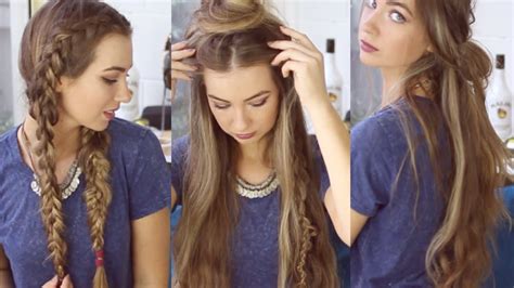 3 Quick And Easy Boho Hairstyles Cute Heatless