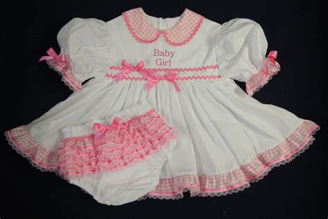 Adult Baby Sissy Littles Abdl Pink Embroidered Baby Girl Etsy