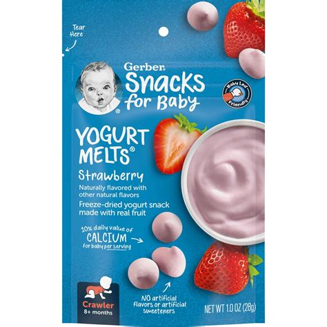 Gerber Yogurt Melts Strawberry 1 Oz Vitacost