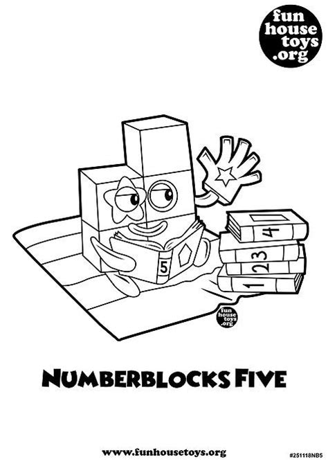 Numberblocks 5 Coloring Pages Coloring Page