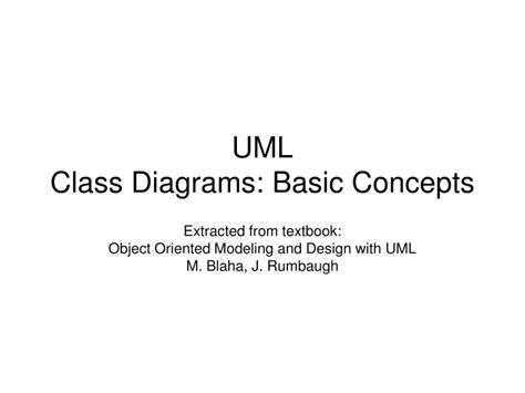 Ppt Uml Class Diagrams Basic Concepts Powerpoint Presentation Free