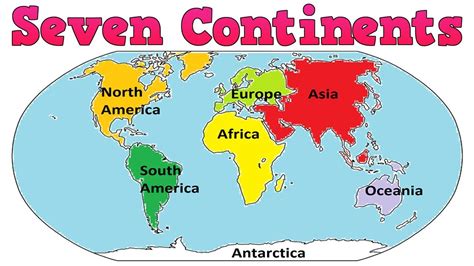 The Seven Continents Learn Names Of Seven Continents Continents For