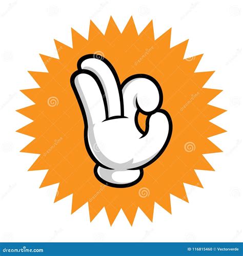 Hand With Ok Gesture Stock Vector Illustration Of Signal 116815460