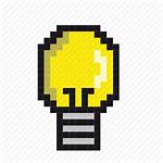 Idea Icon Pixel Bulb Icons Bit Innovation