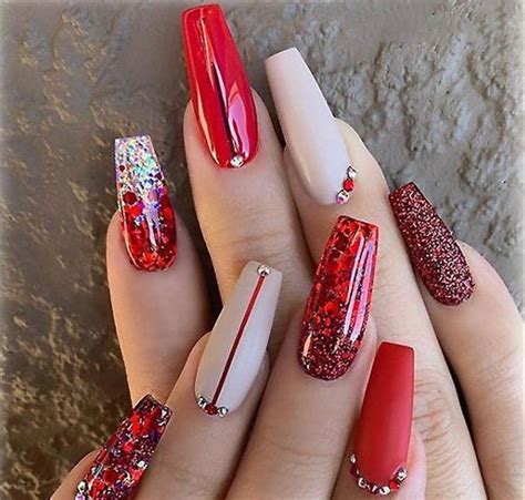 festive red coffin christmas nails  inspire  xuzinuo