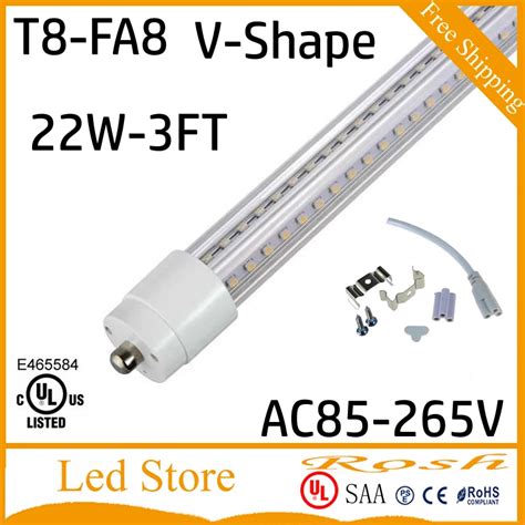 Led Tube Lights 22w 3ft T8 Fa8 Single Pin V Shape Led Tube Bulb Bulbs