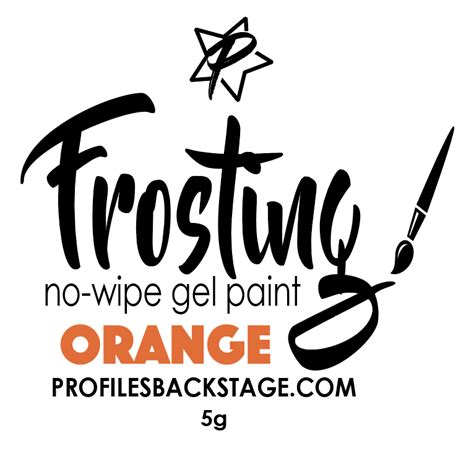 Frosting Gel Paint Orange Profiles Backstage