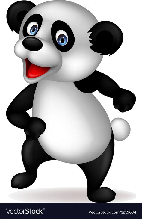 Cute Panda Cartoon Dancing Royalty Free Vector Image