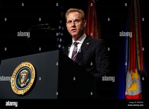 Acting Secretary Of Defense Patrick Shanahan Speaks During A Missile