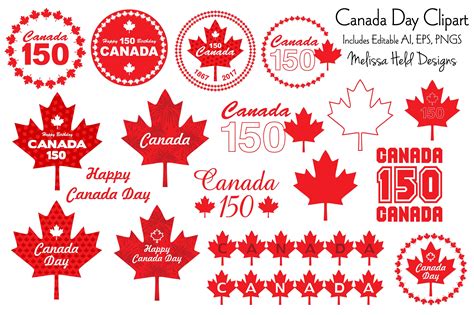 Canada Day Clipart Graphics Clip Art Canada Day Illustration Design