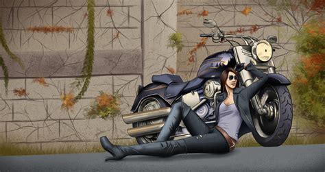 Biker Girl By Wraeclast On Deviantart