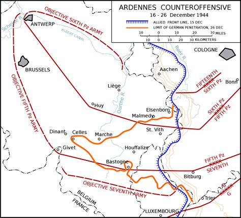Map Battle Of The Bulge Or Battle Of The Ardennes Facts And Summary