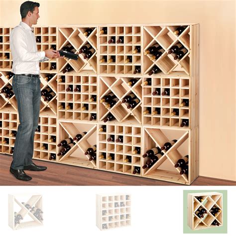 Wine Rack Bottle Rack System Cube 52 Nature Module 3 Separate Shelf