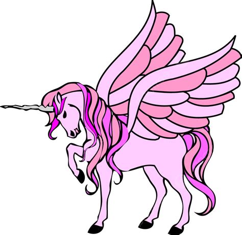 Pink Unicorn With Wings Silhouette Stallion Unicorn White Png