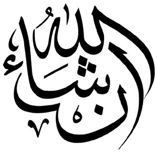 Devout muslims say insha'allah whenever they make a statement about a plan to do something, in a way of requesting god to bless the activity. InshaAllah_Arabic_Calligraphy.html