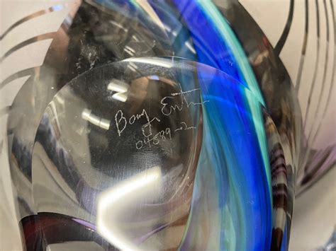 Huge Barry Entner Abstract Art Glass Origin Sculpture Bowl Etsy