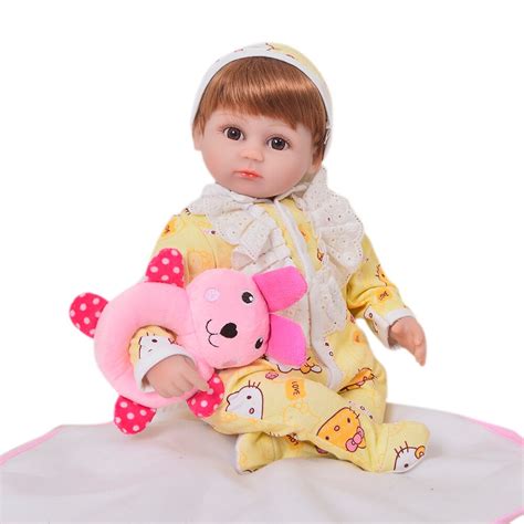 Keiumi Realistic 17 Cute Reborn Baby Dolls Babies Girl Soft Silicone