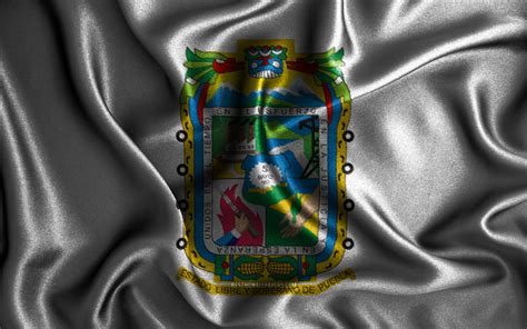 Descargar Fondos De Pantalla Bandera De Puebla 4k Banderas Onduladas De Seda Estados