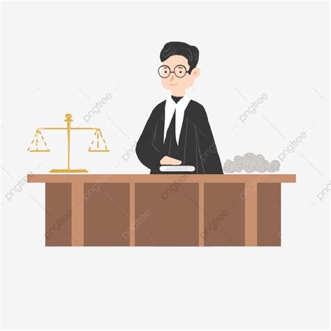 Cartoon Lawyer Png Picture Cartoon Business Male Lawyer Element