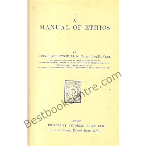 A Manual Of Ethics Book At Best Book Centre