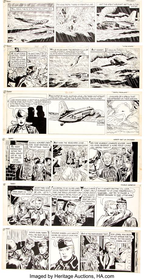 George Wunder Terry And The Pirates Daily Comic Strip Original Art
