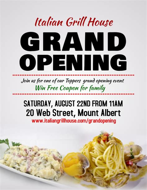 Restaurant Grand Opening Flyer Template Postermywall